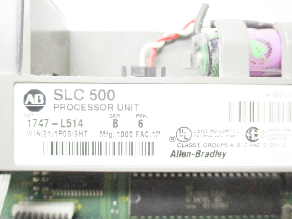 ALLEN BRADLEY 1747-L514 SER. B F/W 6 (AS PICUTRED) UNMP