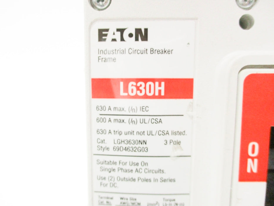 EATON LGH3630NN 600A W/AUXALRMJPK W/ SNT024CPK NSNP