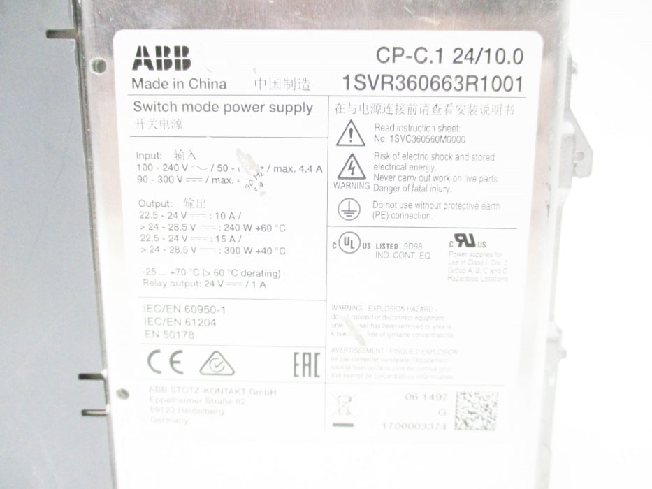 ABB 1SVR360663R1001 CP-C.124/10.0 NSNP