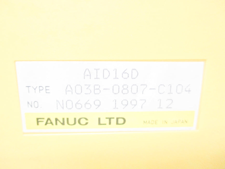 FANUC A03B-0807-C104 (AS PICTURED) UNMP