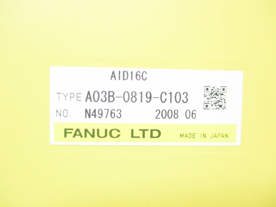 FANUC A03B-0819-C103 (AS PICTURED) UNMP