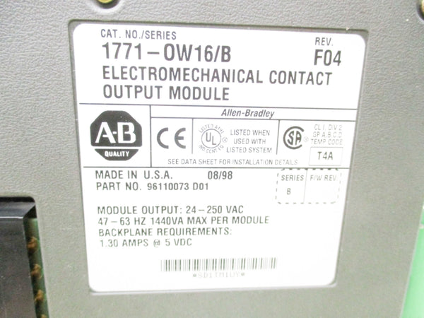 ALLEN BRADLEY 1771-OW16 SER. B (AS PICTURED) UNMP