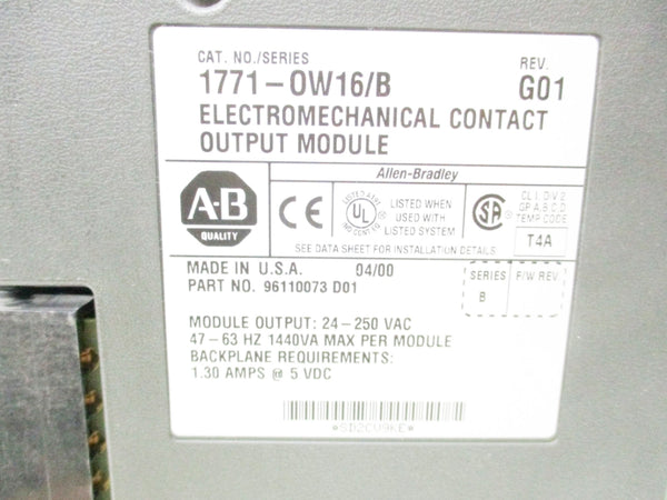 ALLEN BRADLEY 1771-OW16 SER. B (AS PICTURED) UNMP