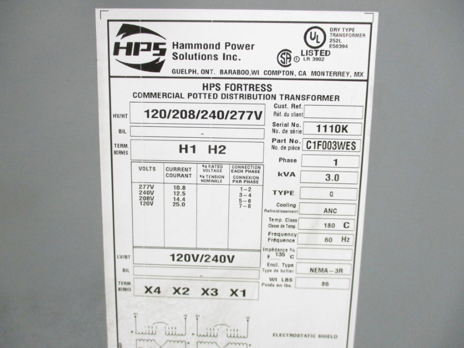 HPS C1F003WES NSNP