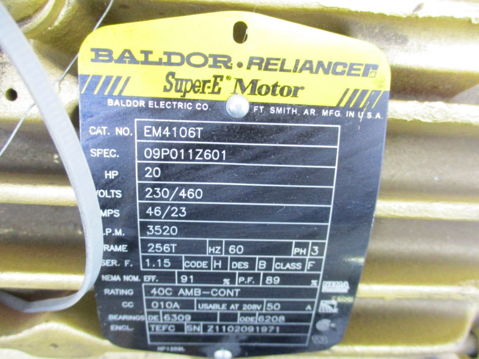 BALDOR EM4106T 20 HP 230/460V NSNP