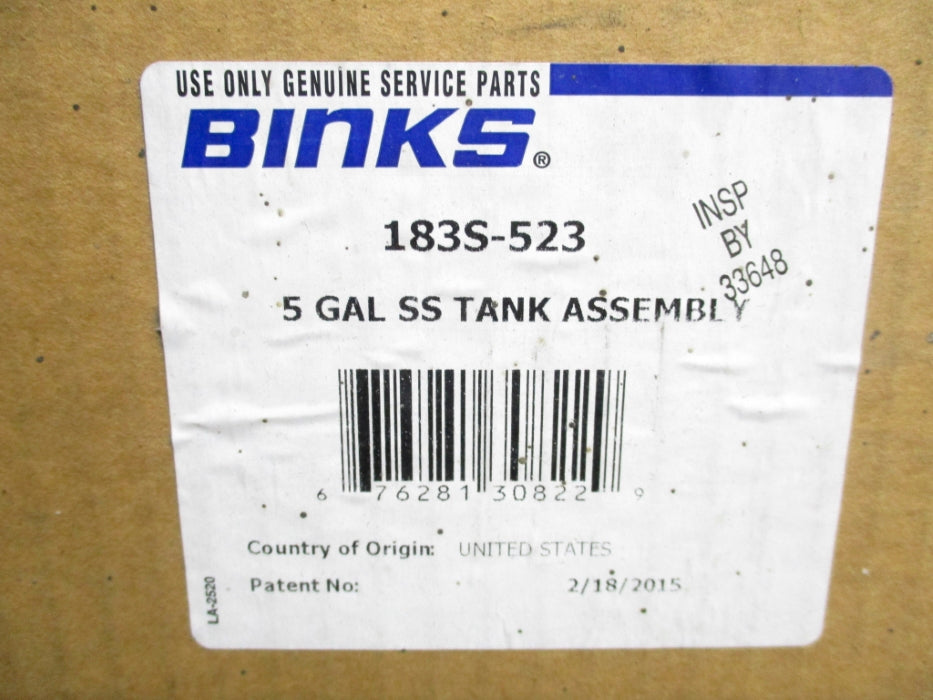 BINKS 183S-523 NSFS