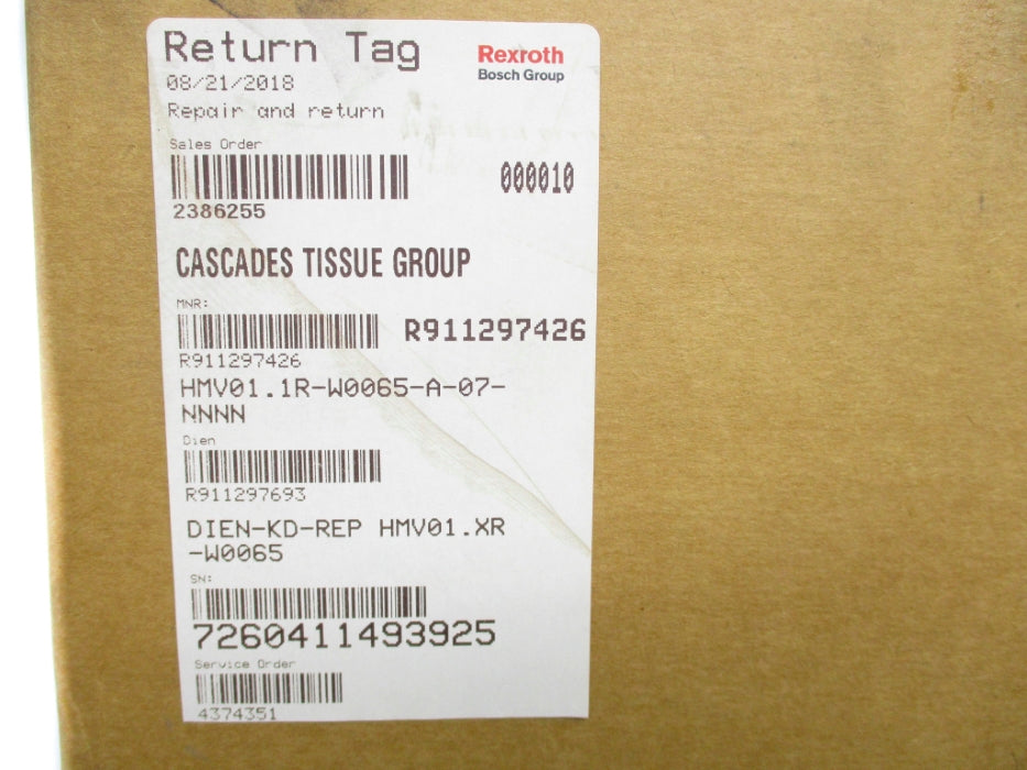 REXROTH HMV01.1R-W0065-A-07-NNNN NSMP