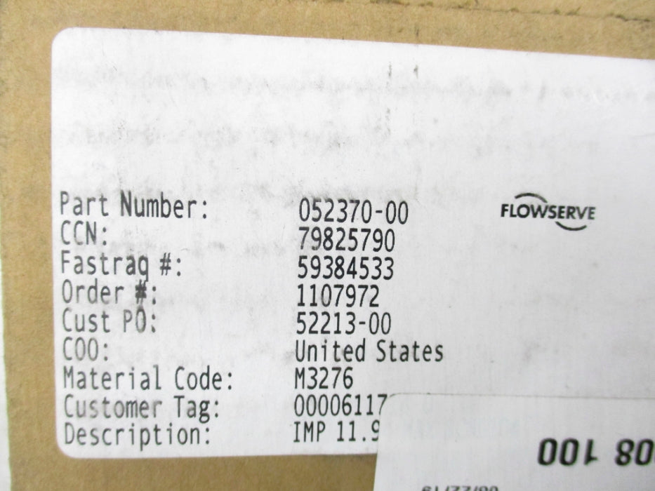 FLOWSERVE 052370-00 8CNG104 IMP 11.94 NSFS