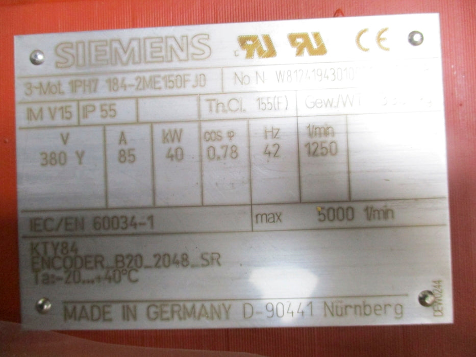 SIEMENS 1PH7184-2ME150FJ0 NSMP