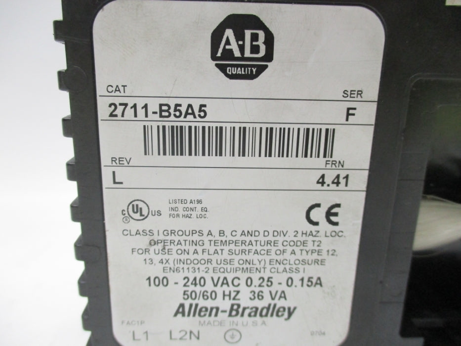 INDUSTRIAL SPARE PART 2711-B5A5 SER. F F/W 4.41 (AS PICTURED) UNMP