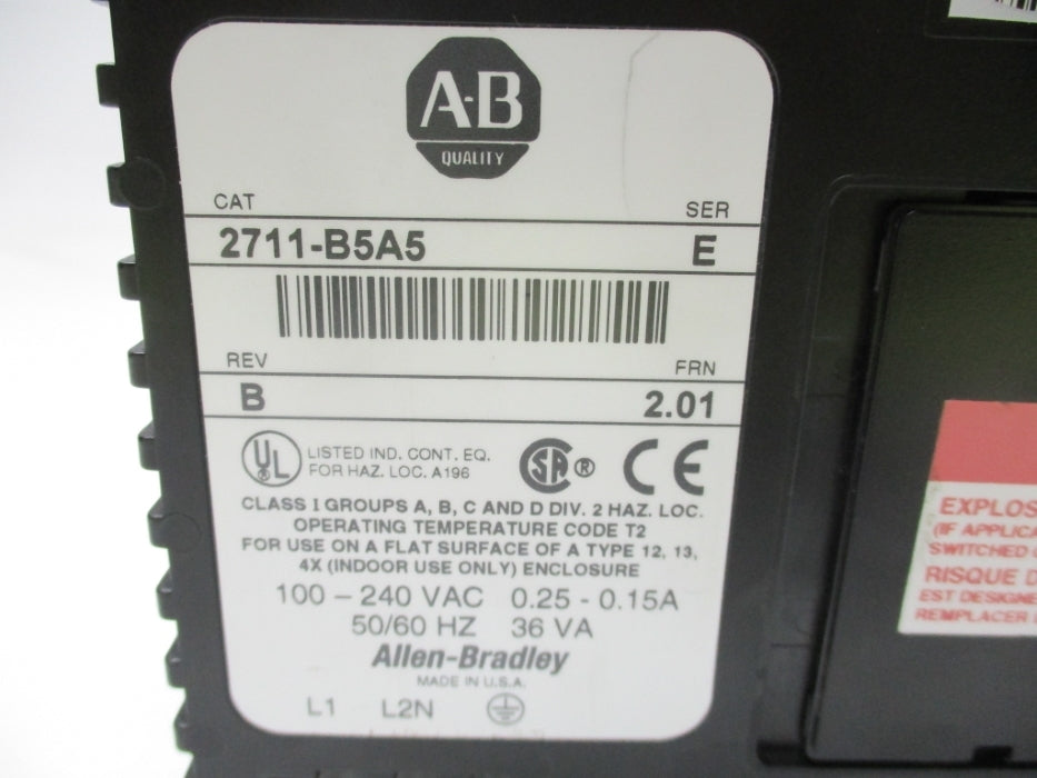 INDUSTRIAL SPARE PART 2711-B5A5 SER. E F/W 2.01 UNMP