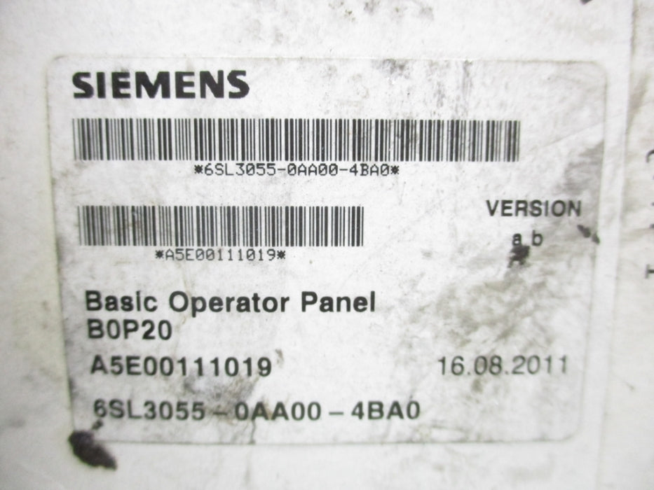 SIEMENS 6SL3055-0AA00-4BA0 NSMP