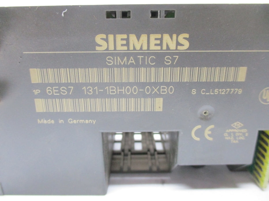 SIEMENS 6ES7131-1BH00-0XB0 (AS PICTURED) UNMP
