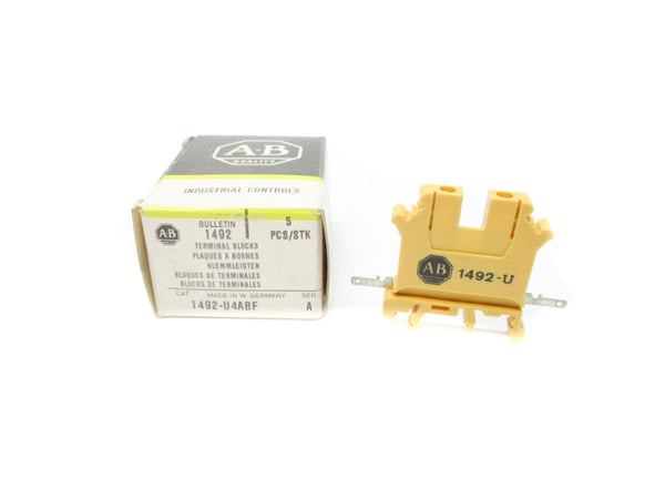 ALLEN BRADLEY 1492-U4ABF SER. A (PKG OF 5) (BK/YL) NSMP