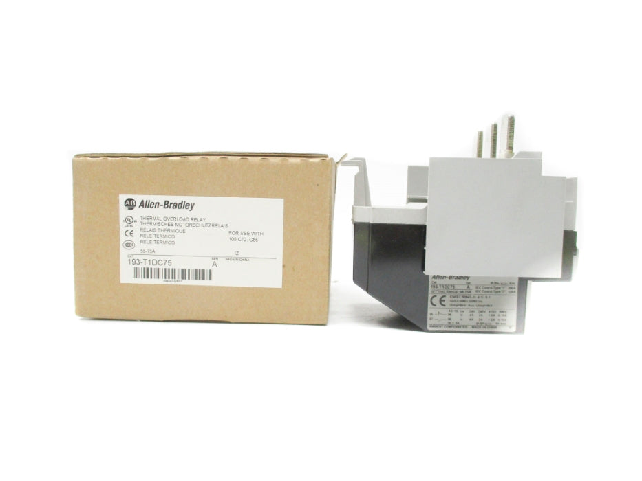 ALLEN BRADLEY 193-T1DC75 SER. A 58-75A (BR/WH) NSMP