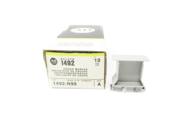 ALLEN BRADLEY 1492-N99 SER. A (PKG OF 10) (BK/YL) NSMP