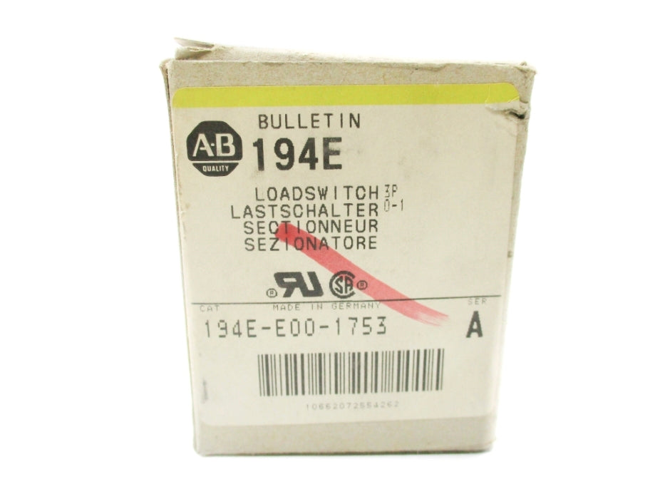 ALLEN BRADLEY 194E-E00-1753 SER. A (AS PICTURED) (BR/YL) NSMP