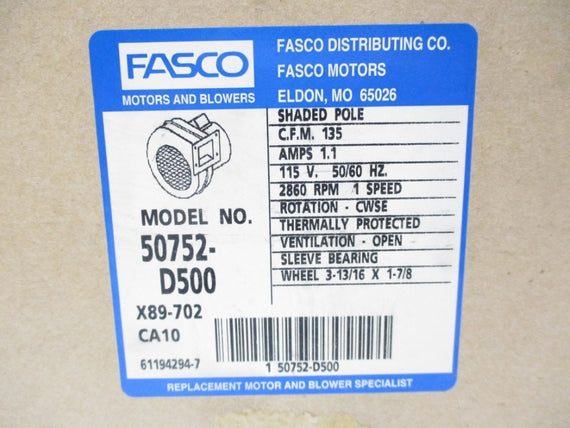 FASCO 50752-D500 NSMP