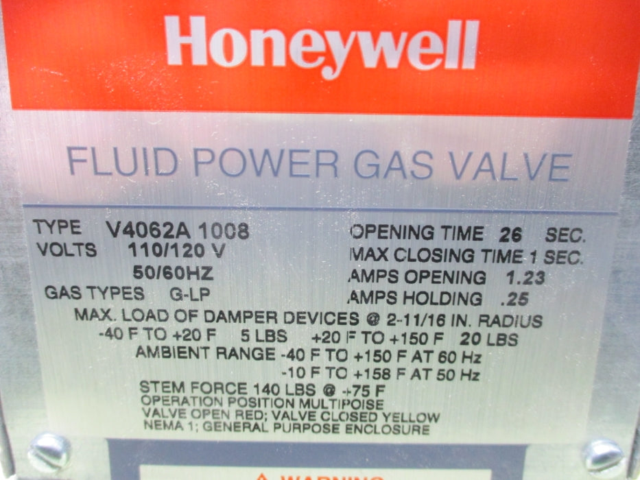 HONEYWELL V4062A1008 120V NSNP