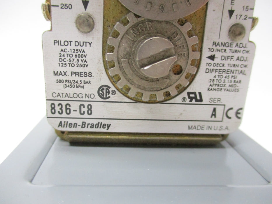 ALLEN BRADLEY 836-C8 SER. A (AS PICTURED) NSNP