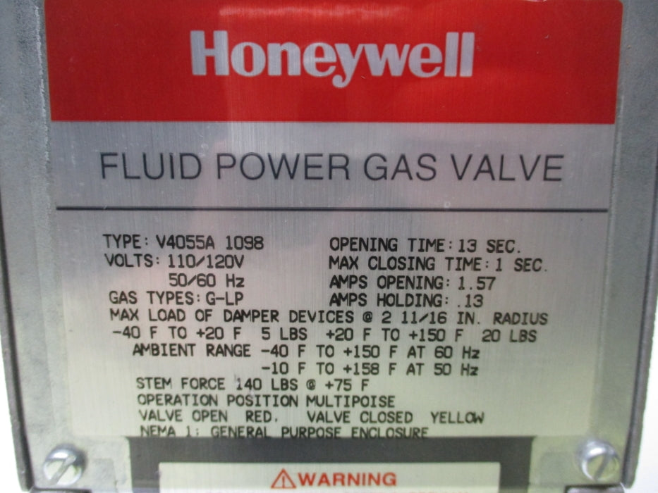HONEYWELL V4055A1098 120V NSNP