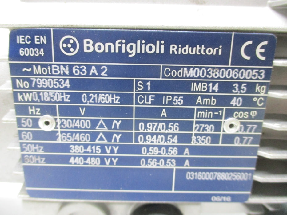BONFIGLIOLI BN63A2 (AS PICTURED) NSNP