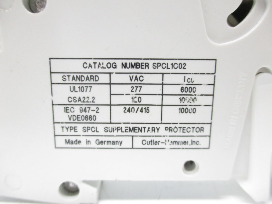 CUTLER HAMMER SPCL1C02 277VAC NSNP
