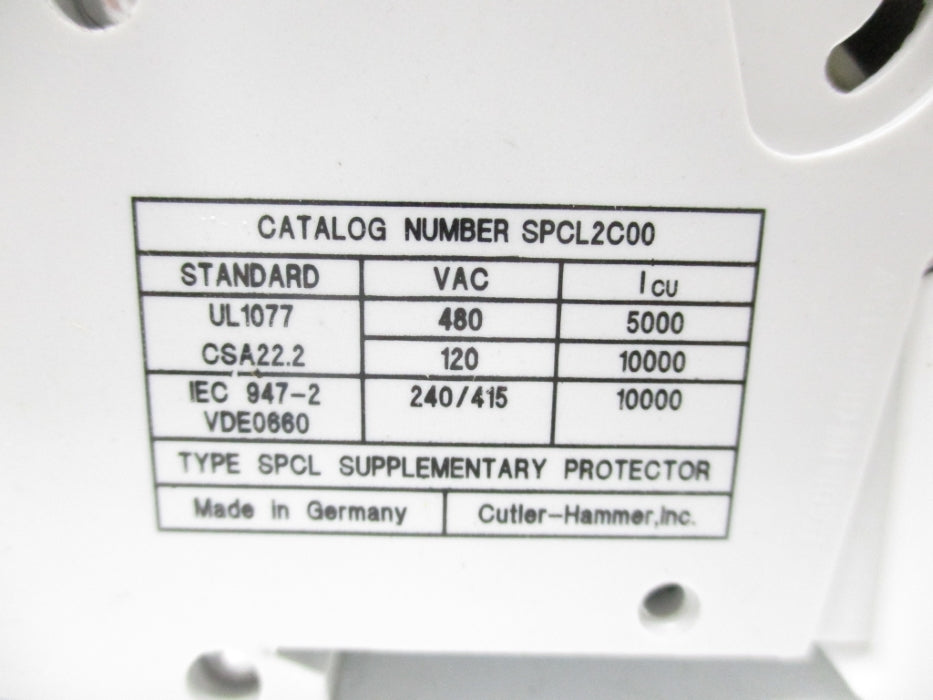 CUTLER HAMMER SPCL2C00 480VAC NSNP