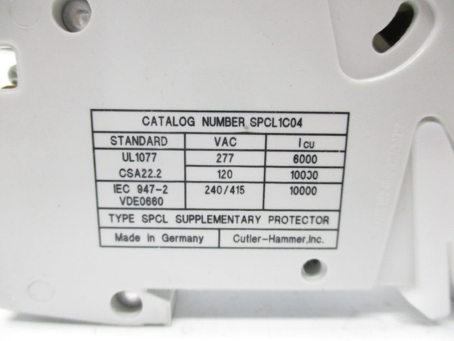 CUTLER HAMMER SPCL1C04 277VAC NSNP