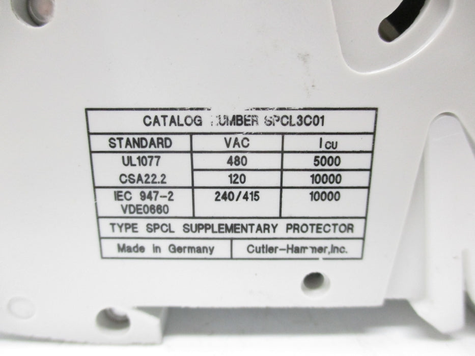 CUTLER HAMMER SPCL3C01 480VAC NSNP