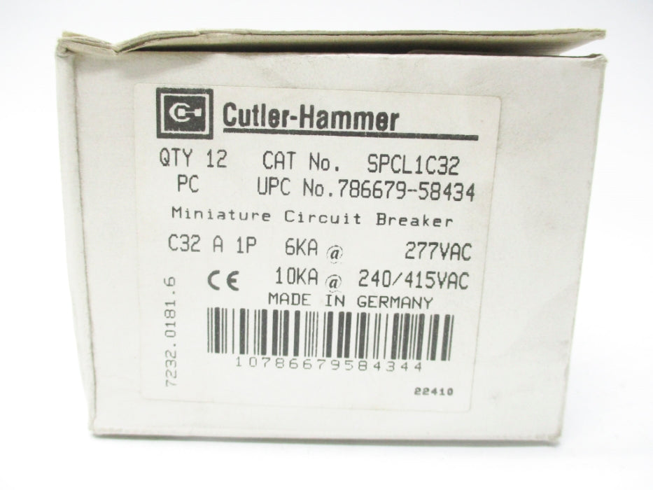 CUTLER HAMMER SPCL1C32 32A 277VAC (PKG OF 12) NSMP