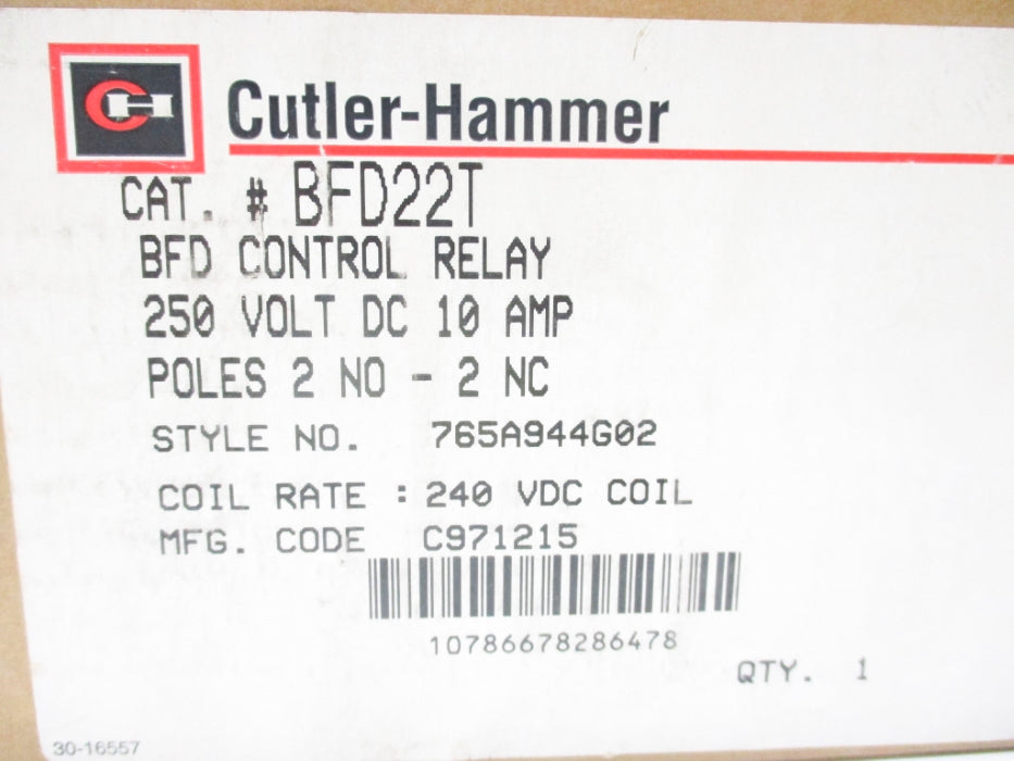 CUTLER HAMMER BFD22T 250V NSMP