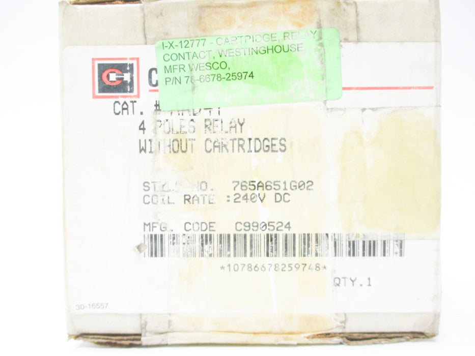 CUTLER HAMMER 765A651G02 240V NSFS