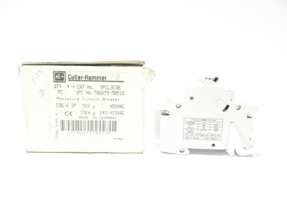 CUTLER HAMMER SPCL3C06 240/415/480V 6A (PKG OF 4) NSMP
