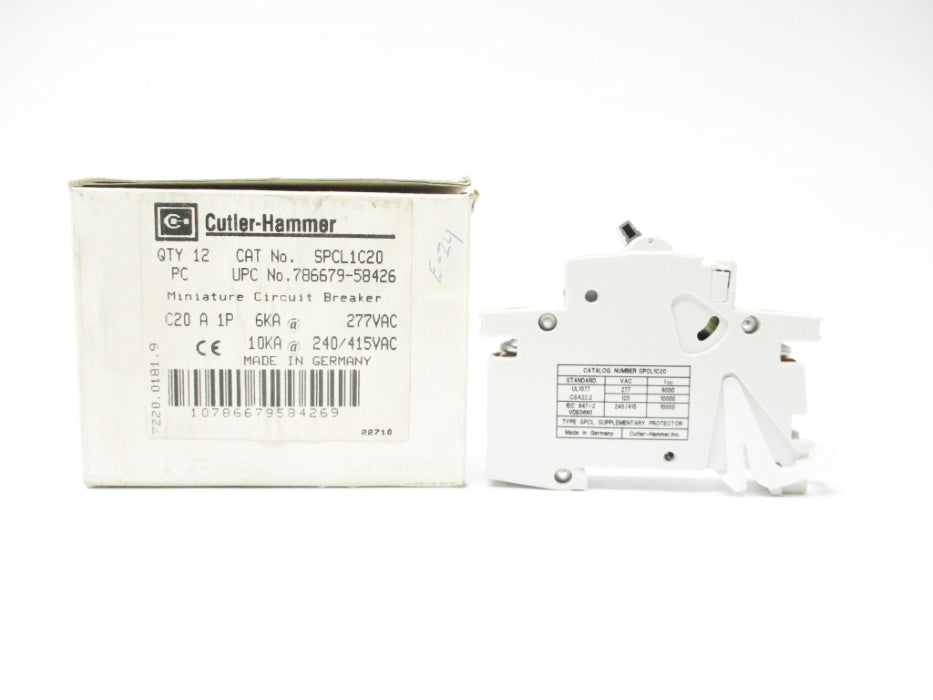 CUTLER HAMMER SPCL1C20 277V (PKG OF 12) NSMP