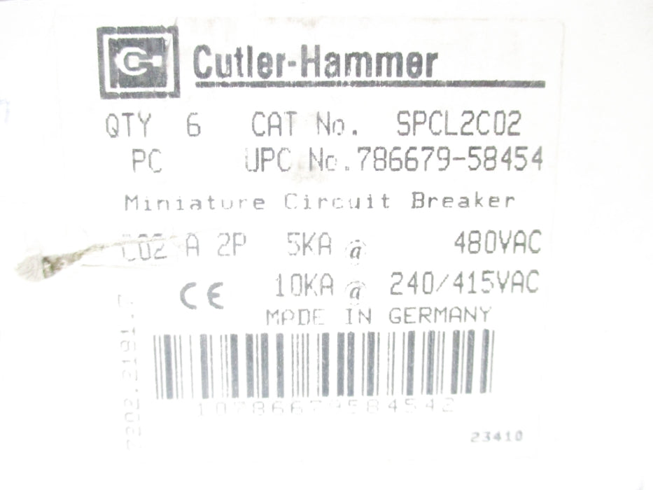 CUTLER HAMMER SPCL2C02 480V (PKG OF 6) NSMP