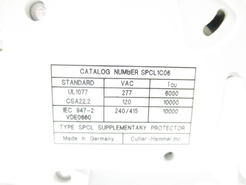 CUTLER HAMMER SPCL1C06 277V NSNP