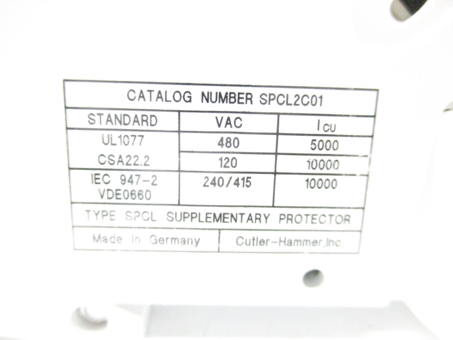 CUTLER HAMMER SPCL2C01 480V NSNP