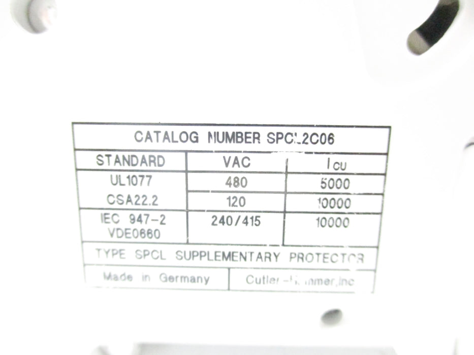 CUTLER HAMMER SPCL2C06 480V NSNP