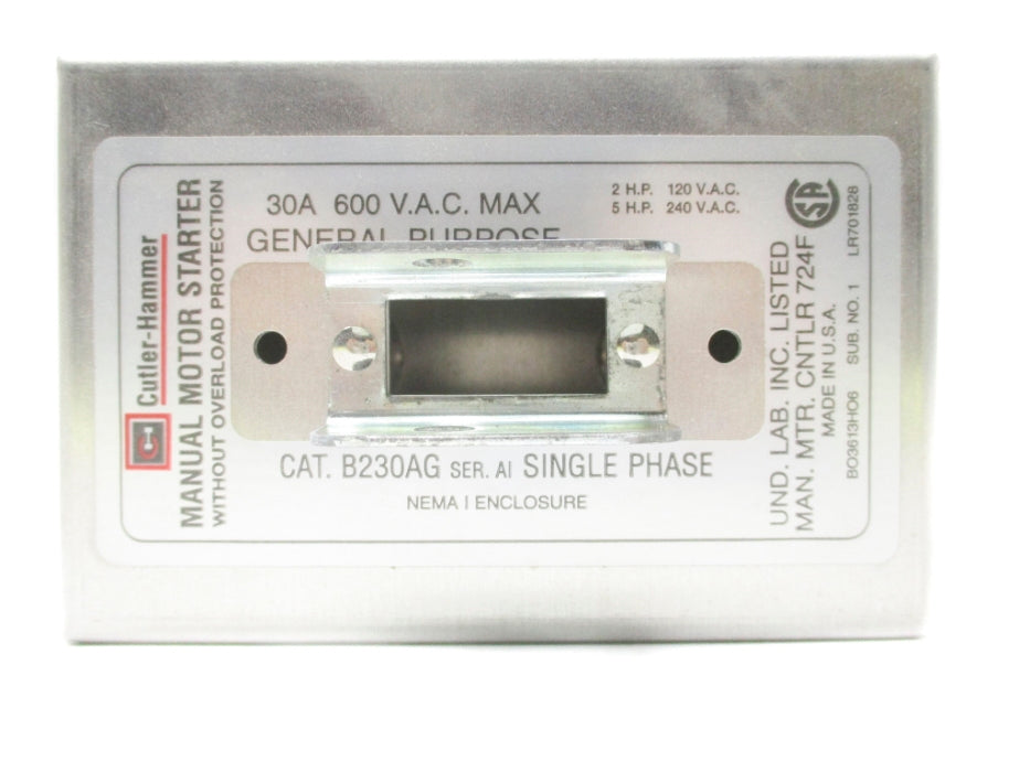 CUTLER HAMMER B230AG SER. A1  NSMP