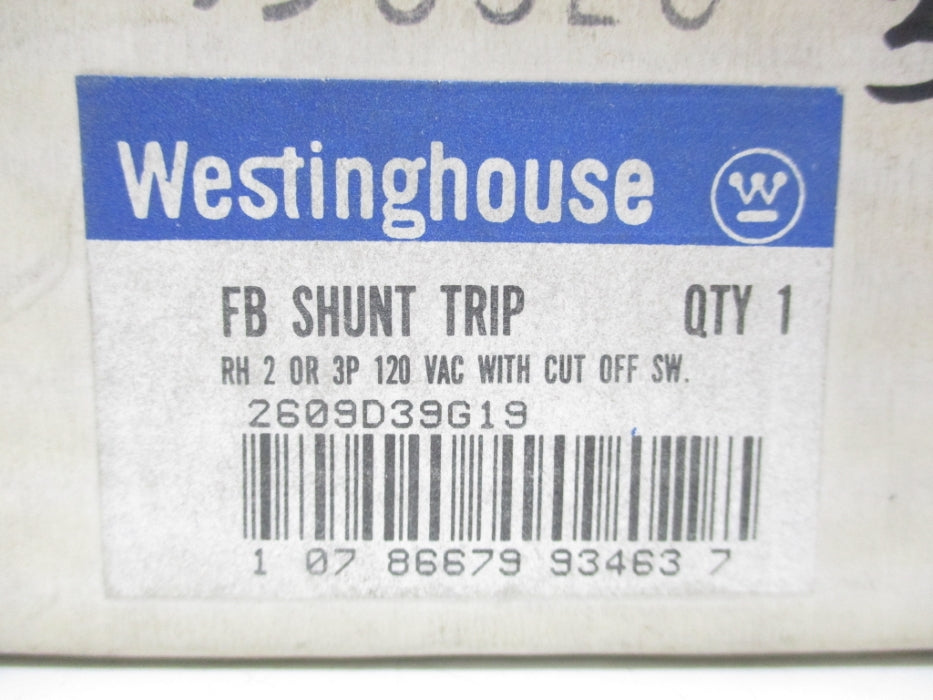 WESTINGHOUSE 2609D39G19 NSMP
