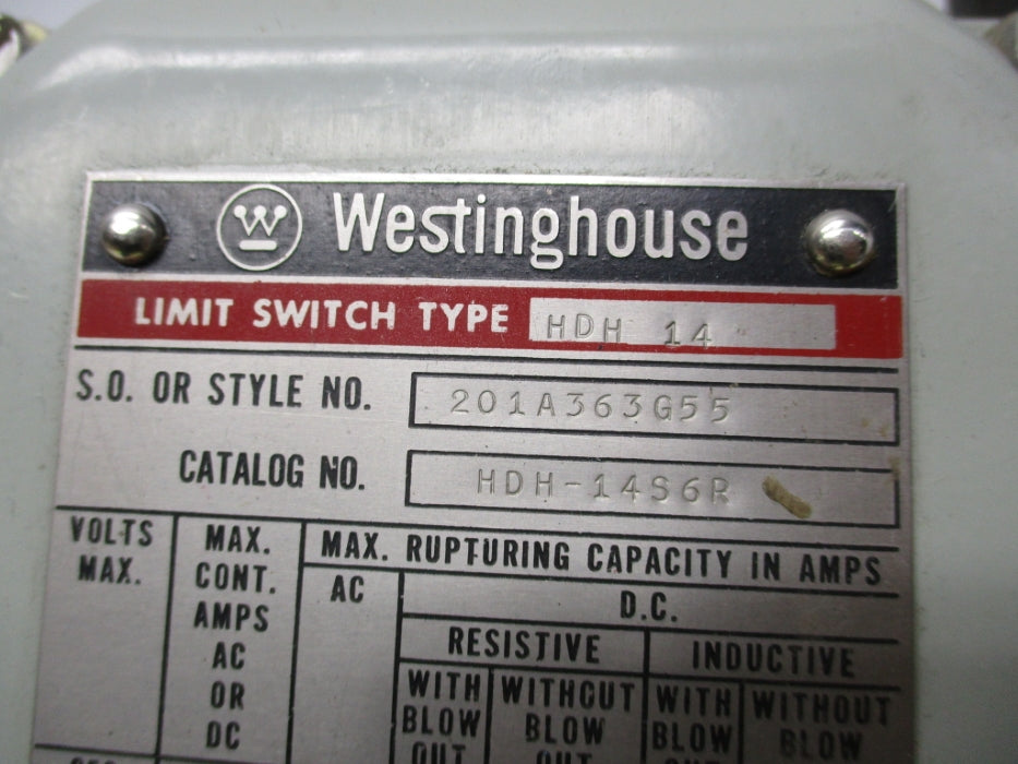 WESTINGHOUSE HDH-14S6R UNMP