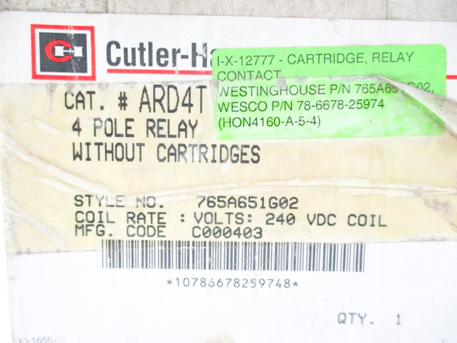 CUTLER HAMMER ARD4T 240VDC NSFS