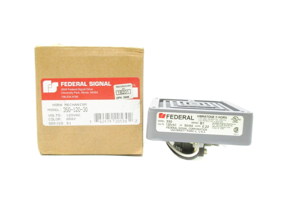 FEDERAL SIGNAL 350-120-30 4A967 SER. B1 120V 0.22/0.18A NSMP