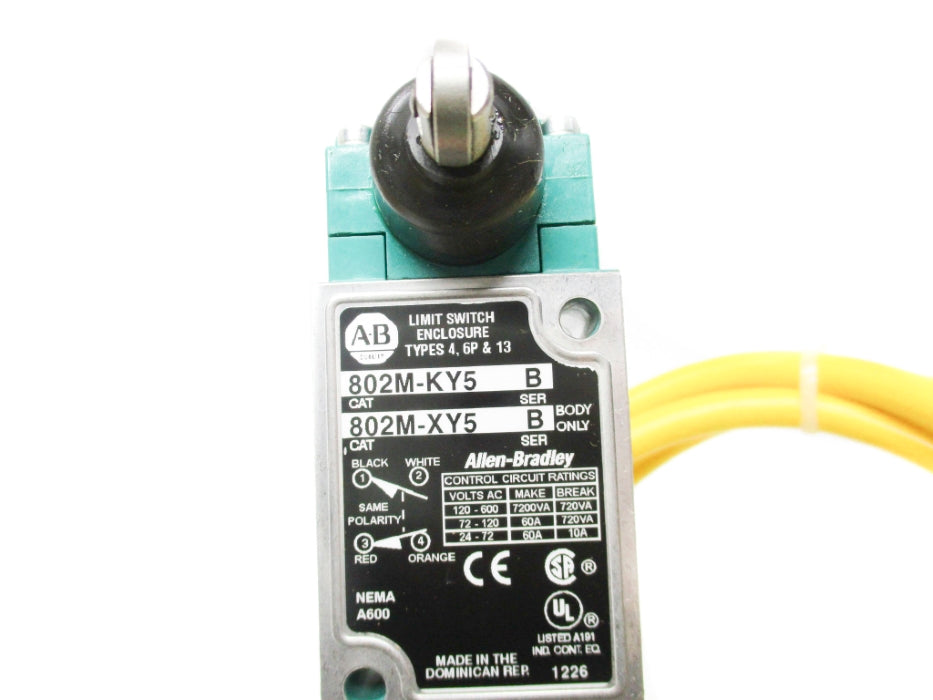ALLEN BRADLEY 802M-KY5 SER. B (BR/WH) NSMP