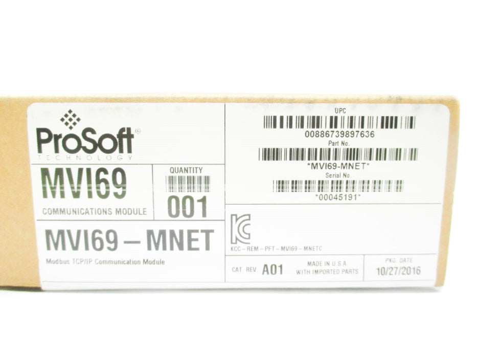 PROSOFT TECHNOLOGY MVI69-MNET NSFS