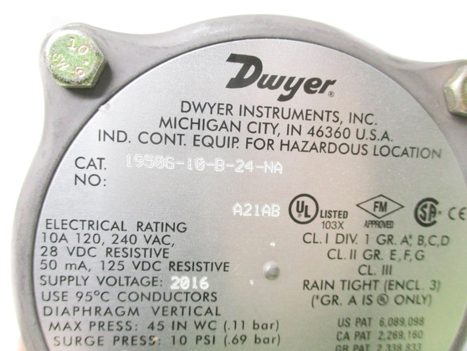 DWYER 1950G-10-B-24-NA NSMP