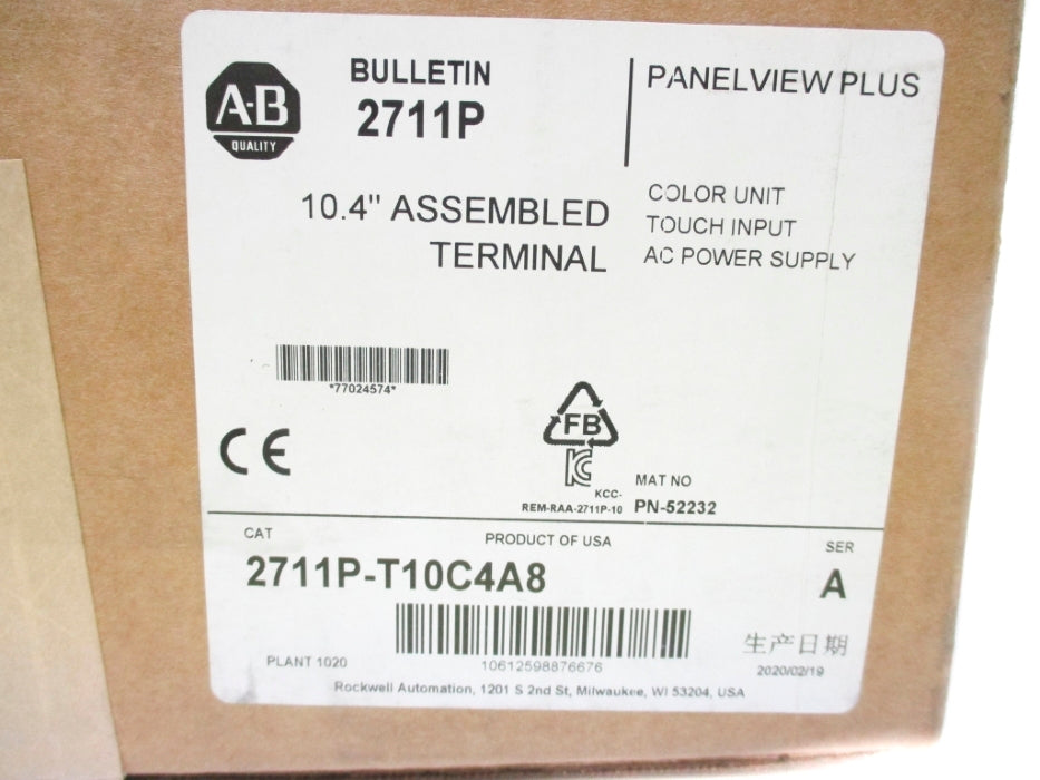 INDUSTRIAL SPARE PART 2711P-T10C4A8 SER. A DATE: 2020 (BR/WH) NSFS