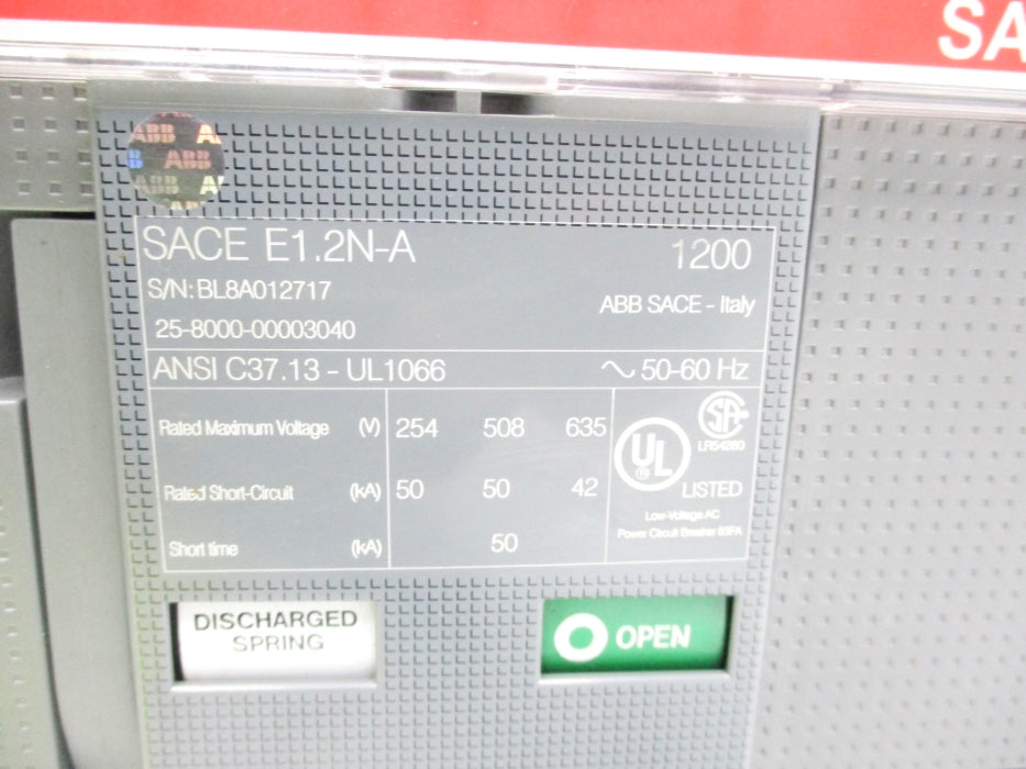 ABB SACEE1.2N-A 254-635V (AS PICTURED) NUPI
