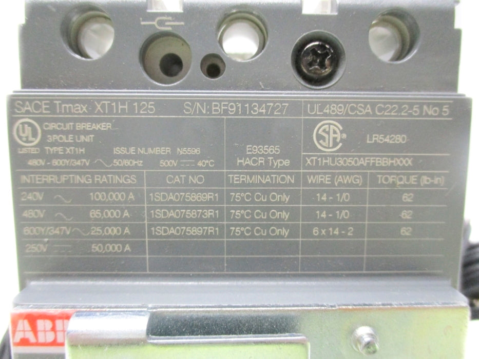 ABB XT1H125 500V NSNP